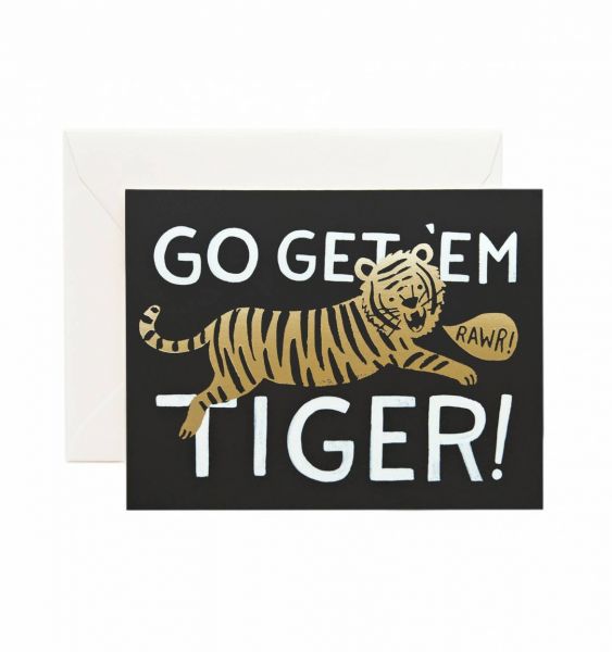 Grusskarte Go Get 'Em Tiger